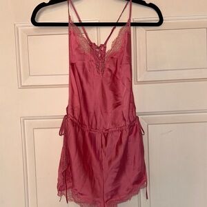 Victoria secret silk romper lingerie